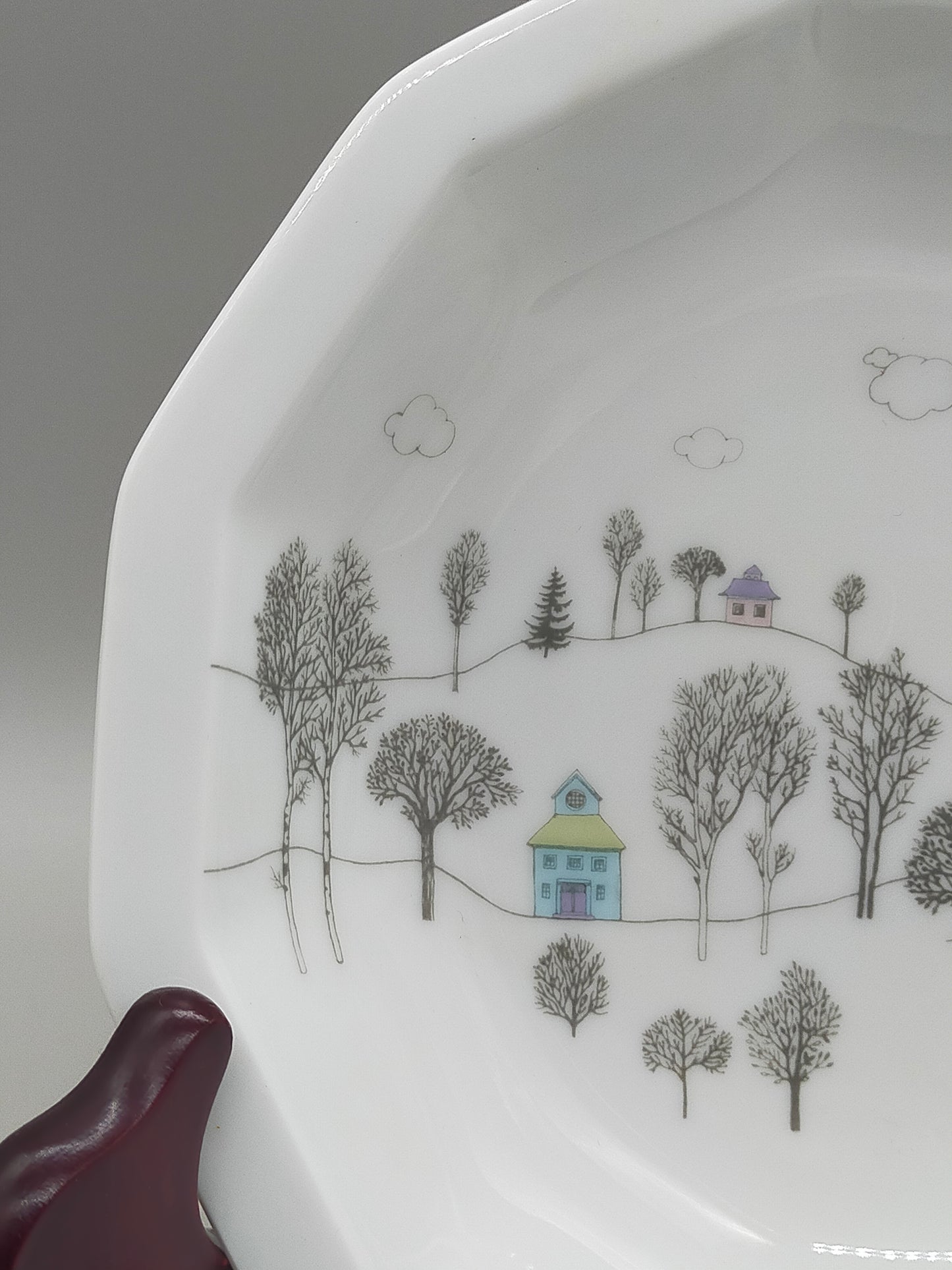 Rosenthal Polygon Winterreise Schale & Unterteller Set