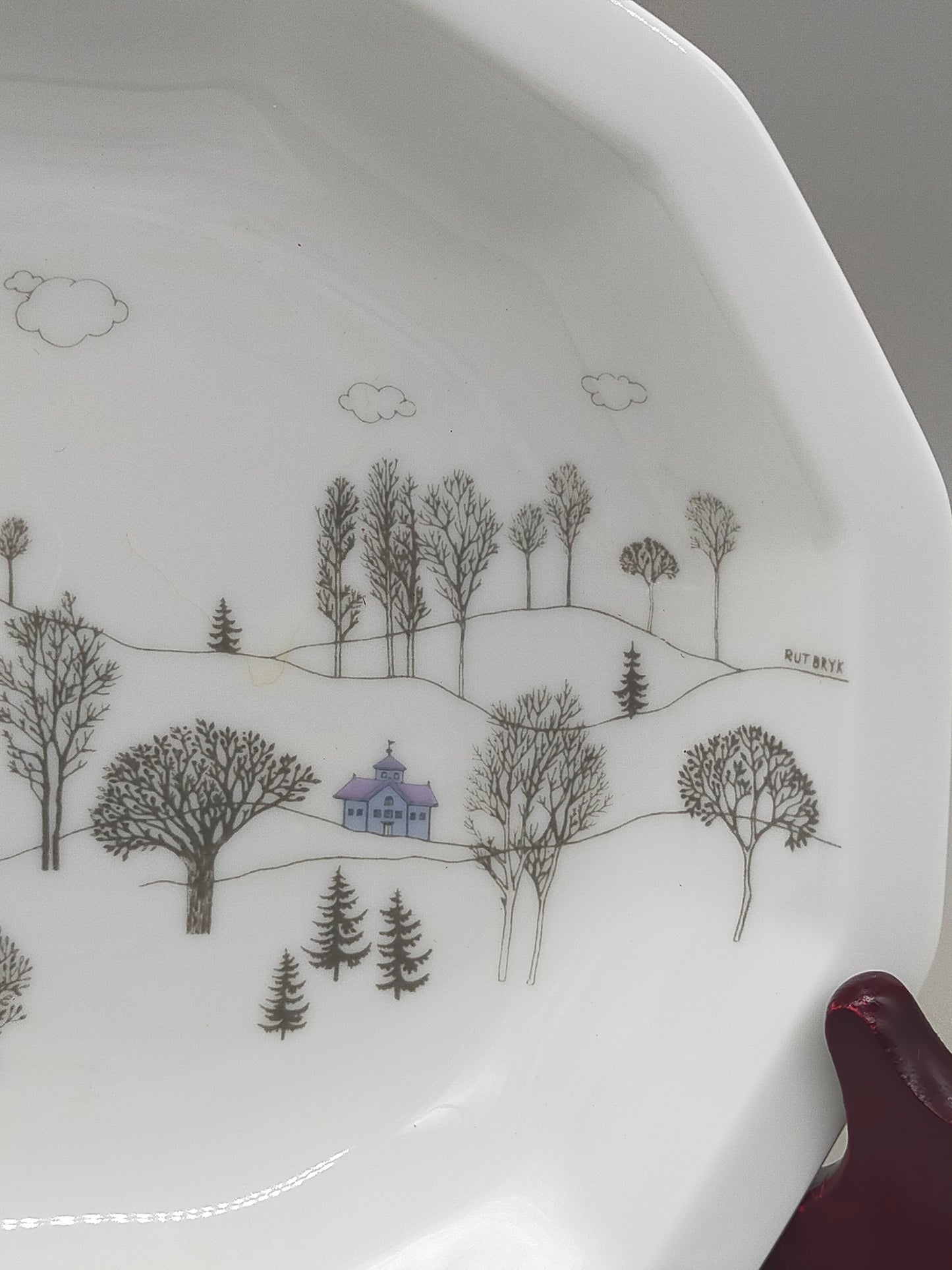 Rosenthal Polygon Winterreise Schale & Unterteller Set