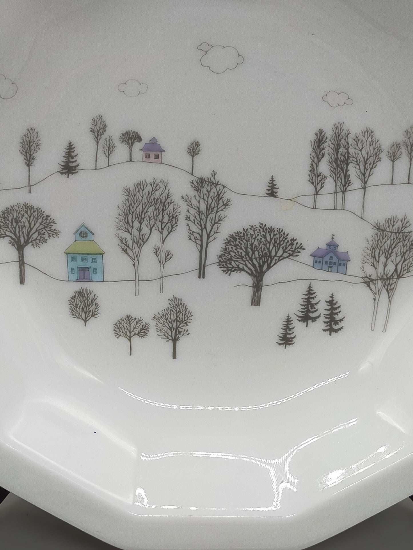 Rosenthal Polygon Winterreise Schale & Unterteller Set