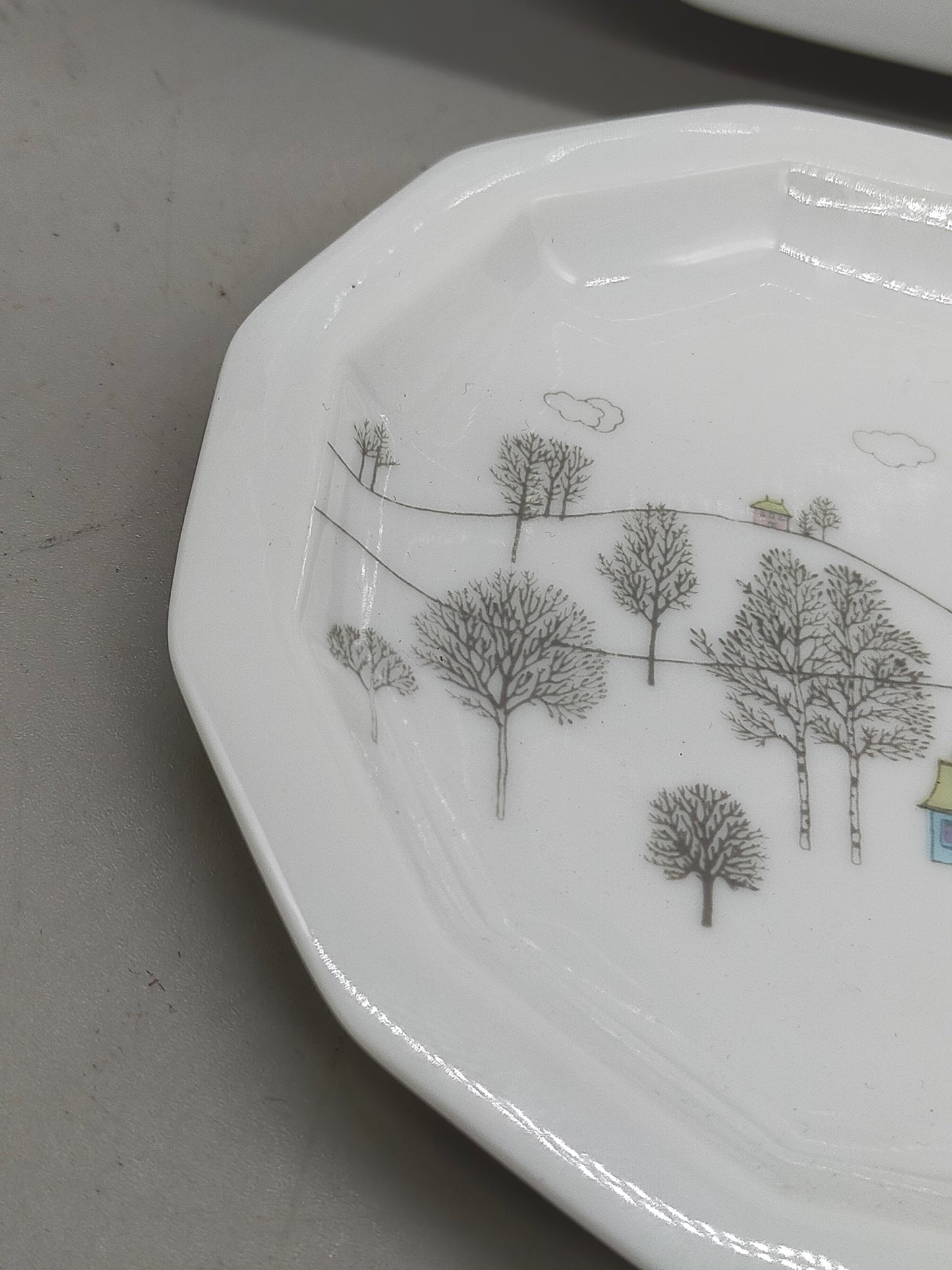 Rosenthal Polygon Winterreise Schale & Unterteller Set