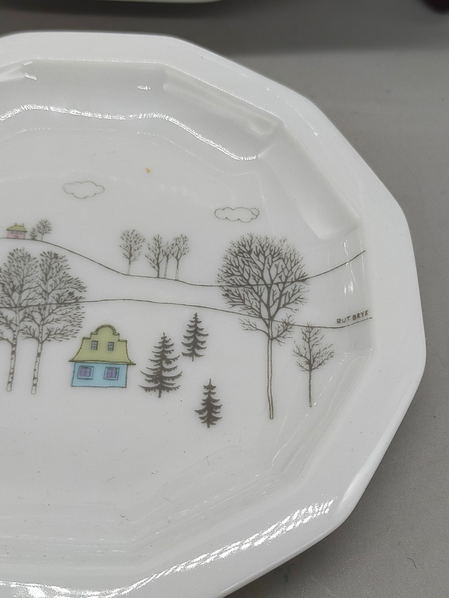 Rosenthal Polygon Winterreise Schale & Unterteller Set