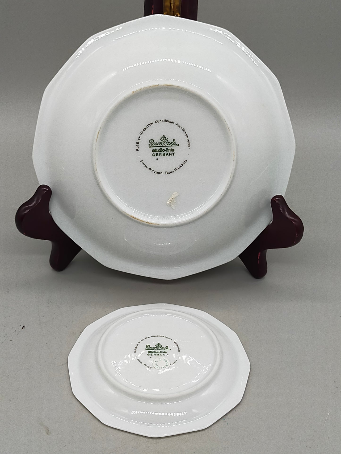 Rosenthal Polygon Winterreise Schale & Unterteller Set