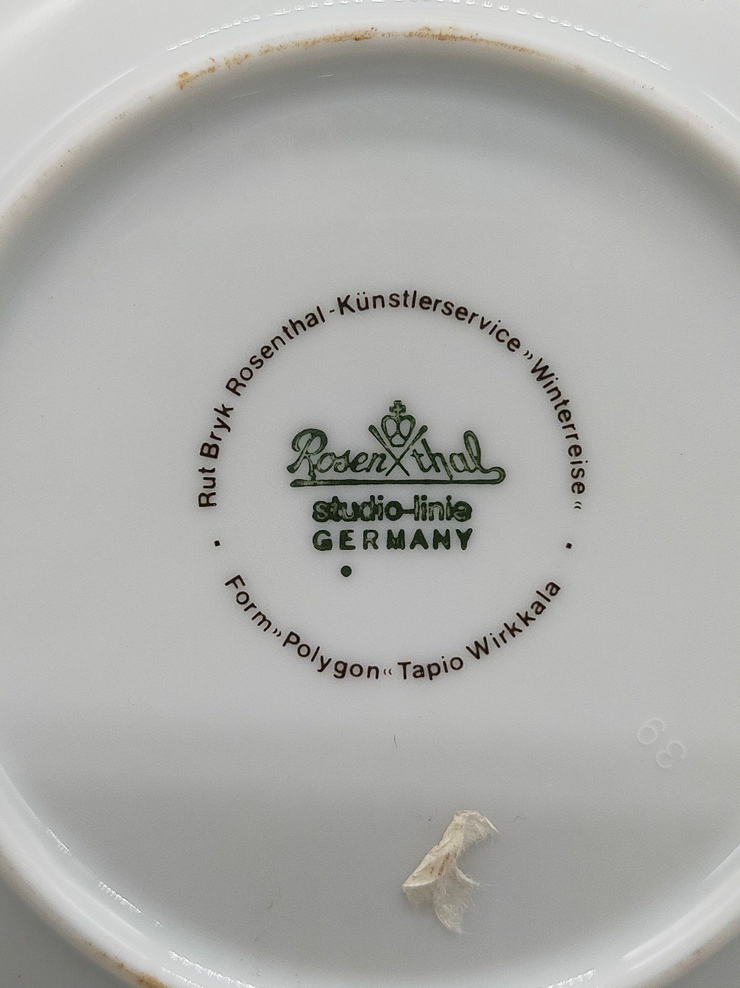 Rosenthal Polygon Winterreise Schale & Unterteller Set