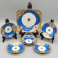 Antikes Porzellan Set Blau Golddesign – 6