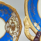 Antikes Porzellan Set Blau Golddesign – 6