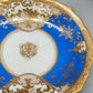 Antikes Porzellan Set Blau Golddesign – 6