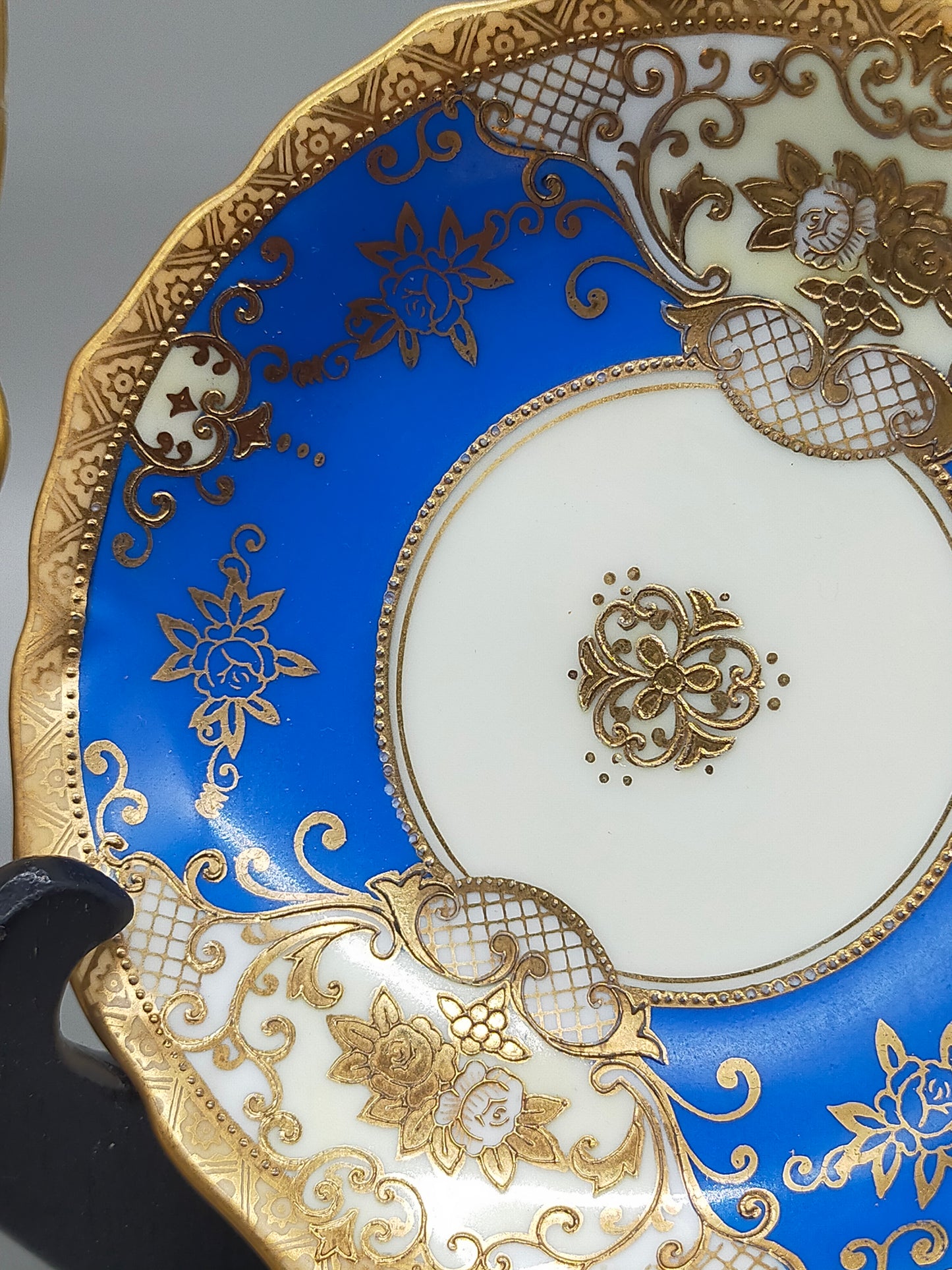Antikes Porzellan Set Blau Golddesign – 6