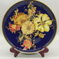 Edler Kaiser Porzellan Wandteller Rondo Gold & Blumendesign
