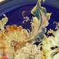 Edler Kaiser Porzellan Wandteller Rondo Gold & Blumendesign