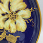Edler Kaiser Porzellan Wandteller Rondo Gold & Blumendesign