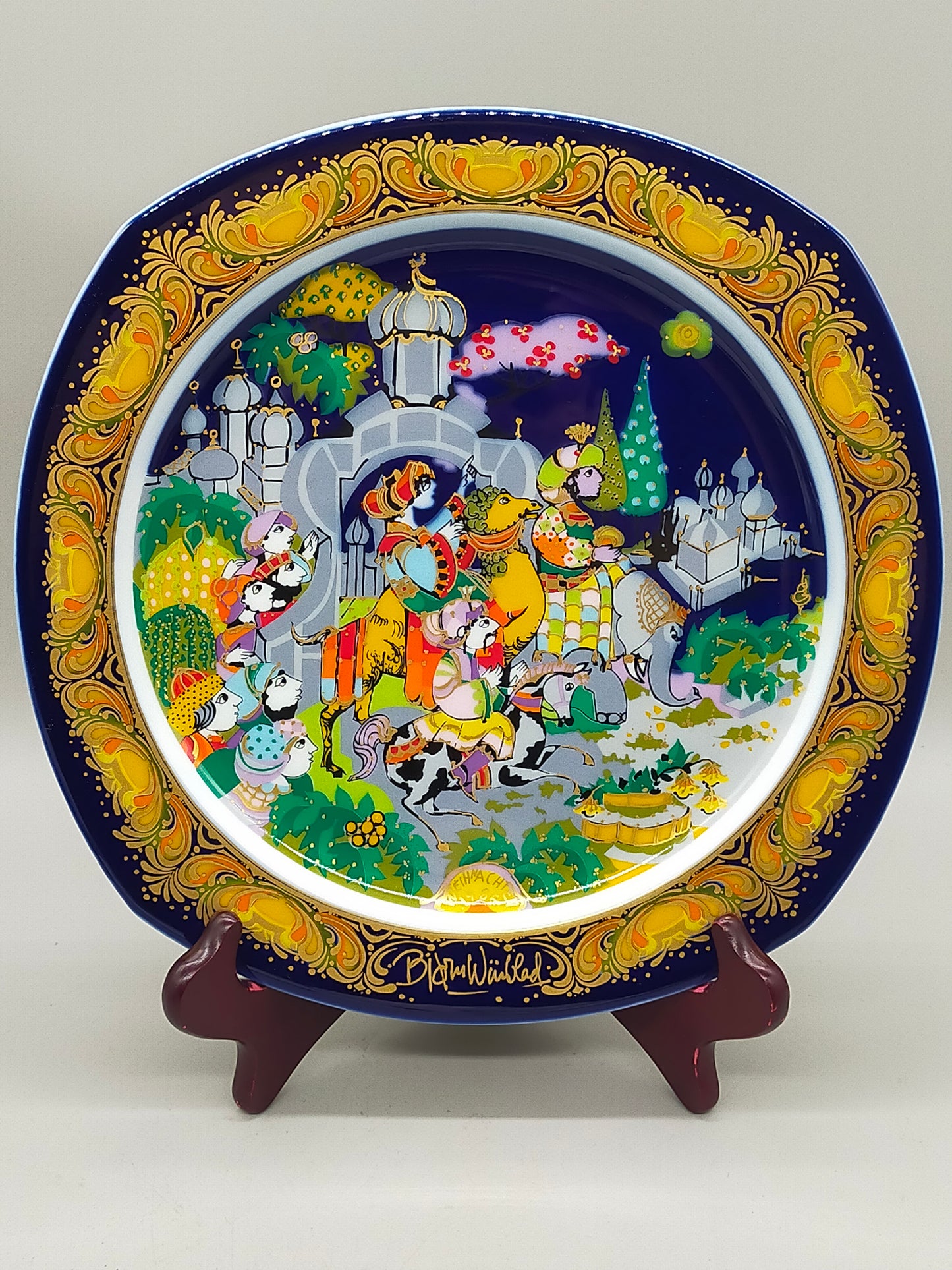 Rosenthal Weihnachtsteller 1985 Björn Wiinblad Porzellan Teller