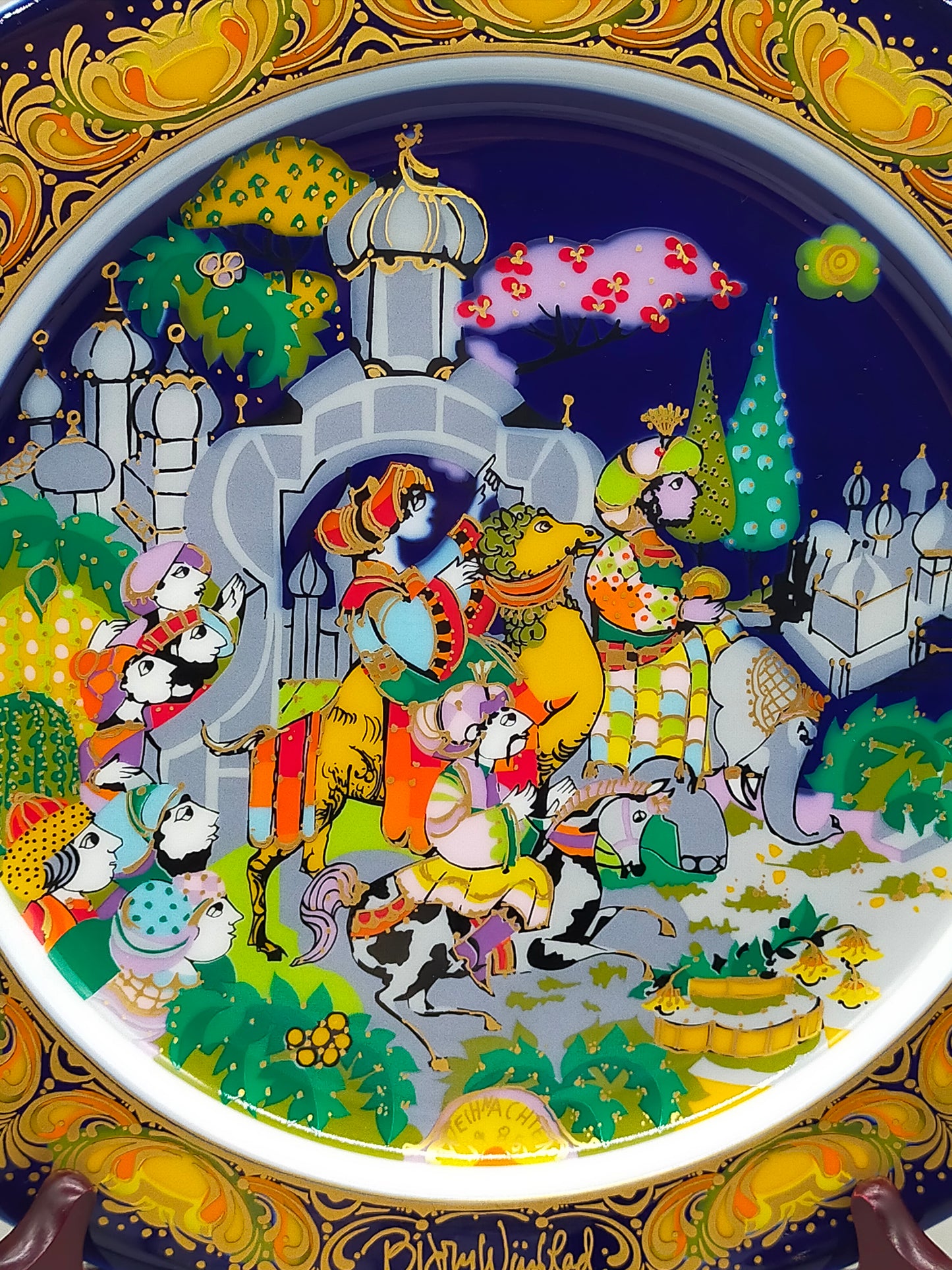 Rosenthal Weihnachtsteller 1985 Björn Wiinblad Porzellan Teller