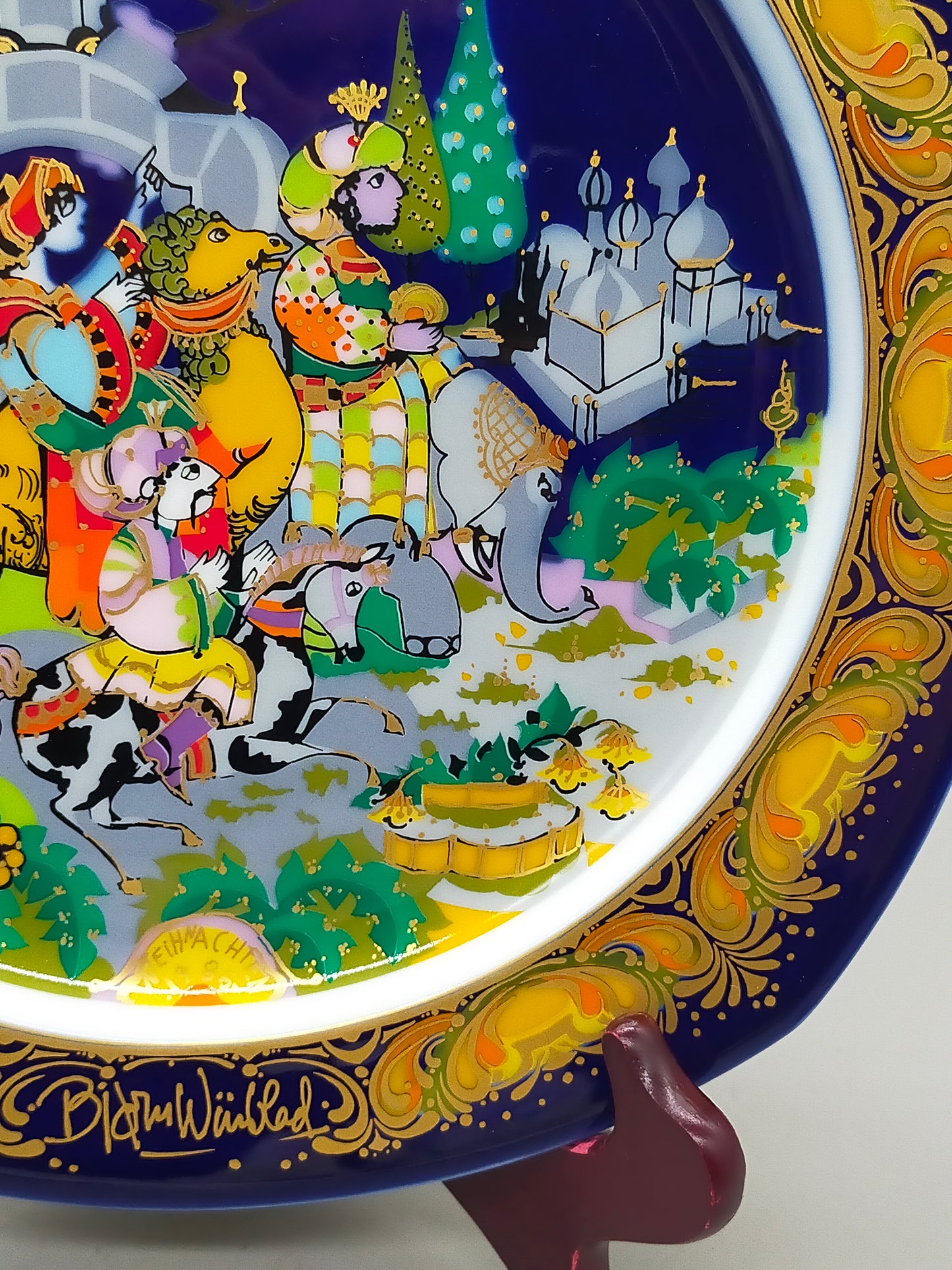 Rosenthal Weihnachtsteller 1985 Björn Wiinblad Porzellan Teller