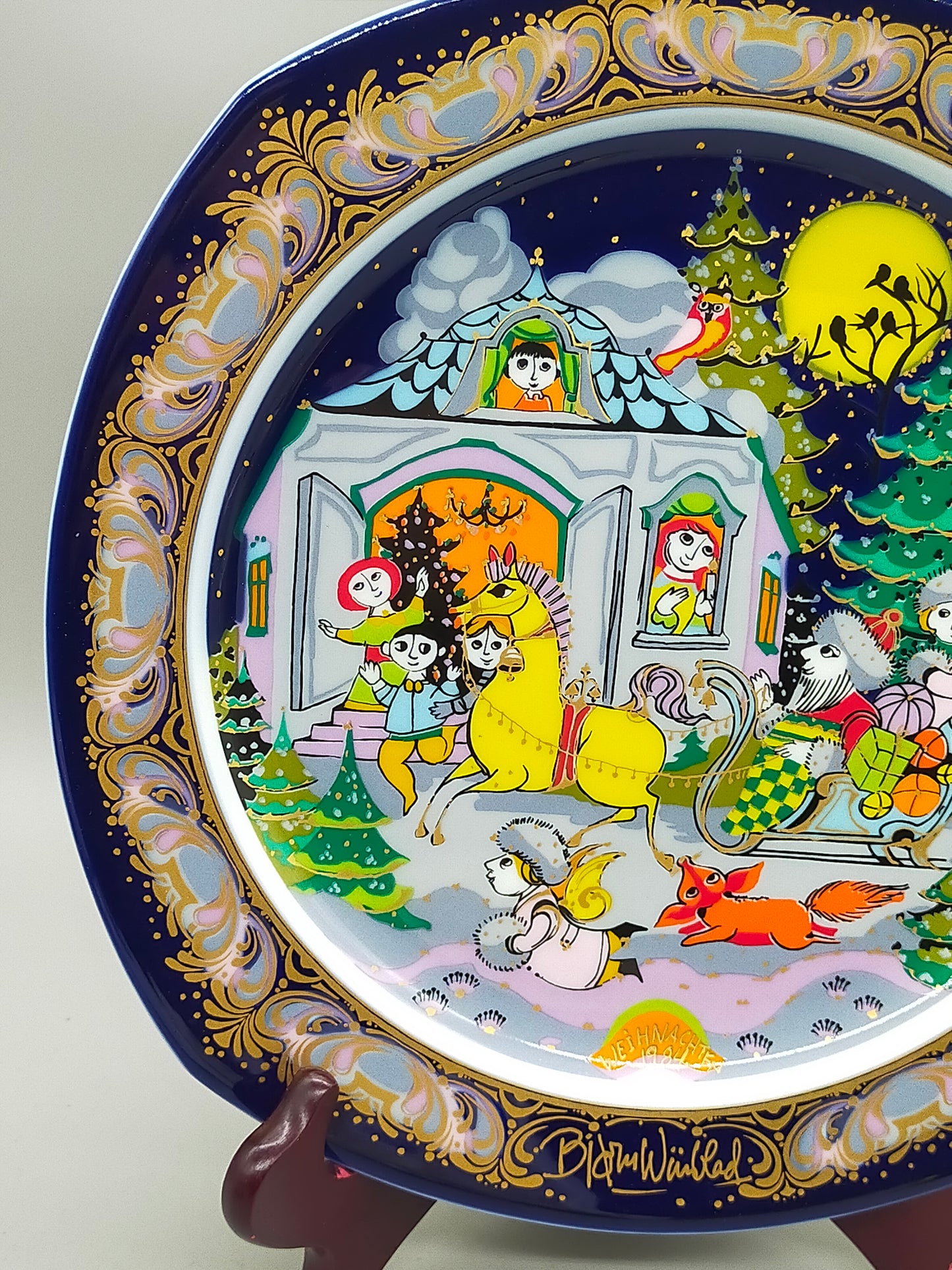 Rosenthal Weihnachtsteller 1984 Björn Wiinblad Kling Glöckchen