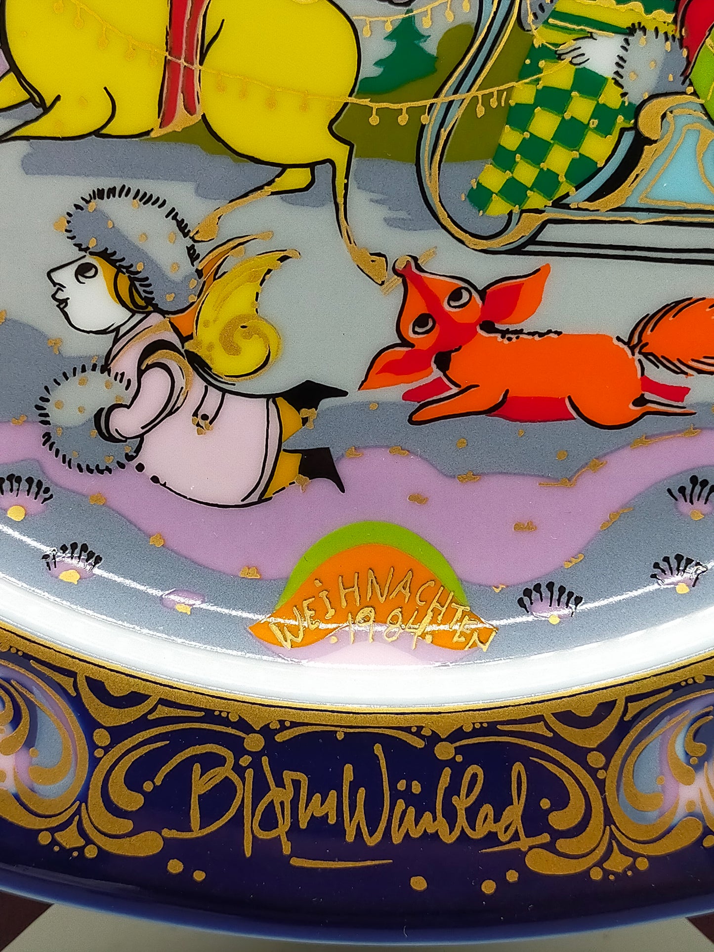 Rosenthal Weihnachtsteller 1984 Björn Wiinblad Kling Glöckchen