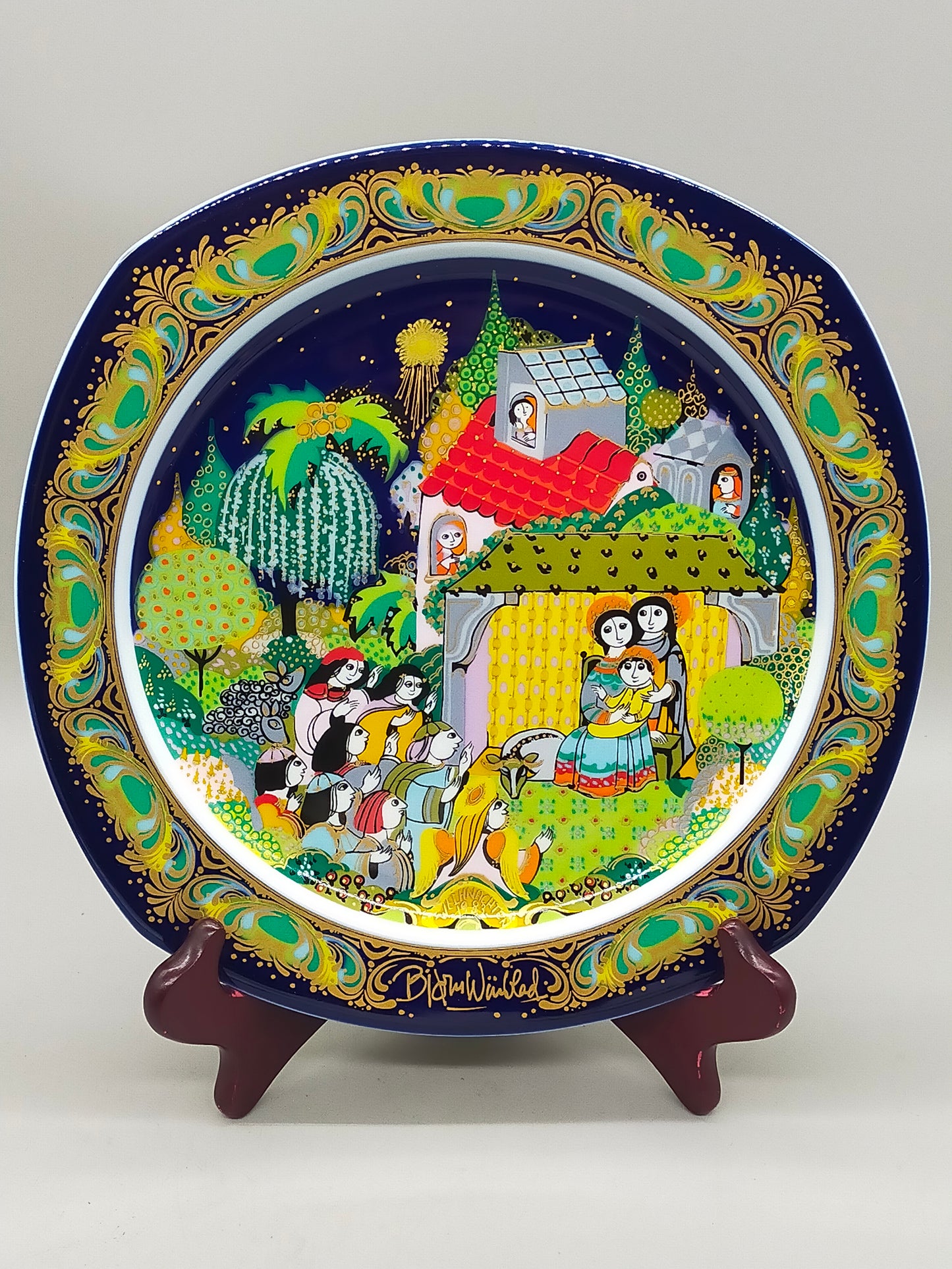 Rosenthal Weihnachtsteller 1983 Stille Nacht – Kunstvoll gestaltet