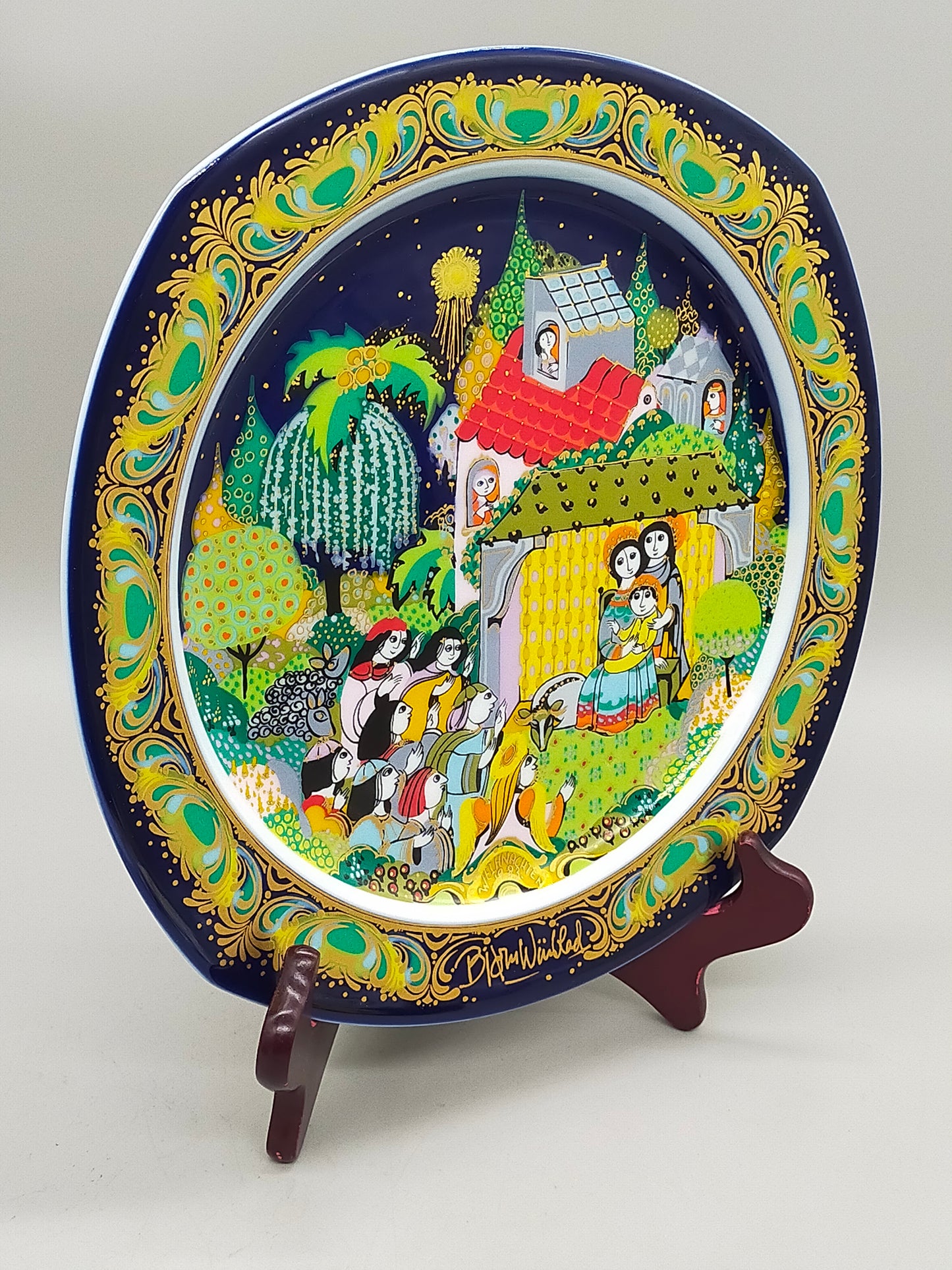 Rosenthal Weihnachtsteller 1983 Stille Nacht – Kunstvoll gestaltet