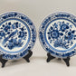 Zwei Delft Wandteller Klassisch Blau-Weiß