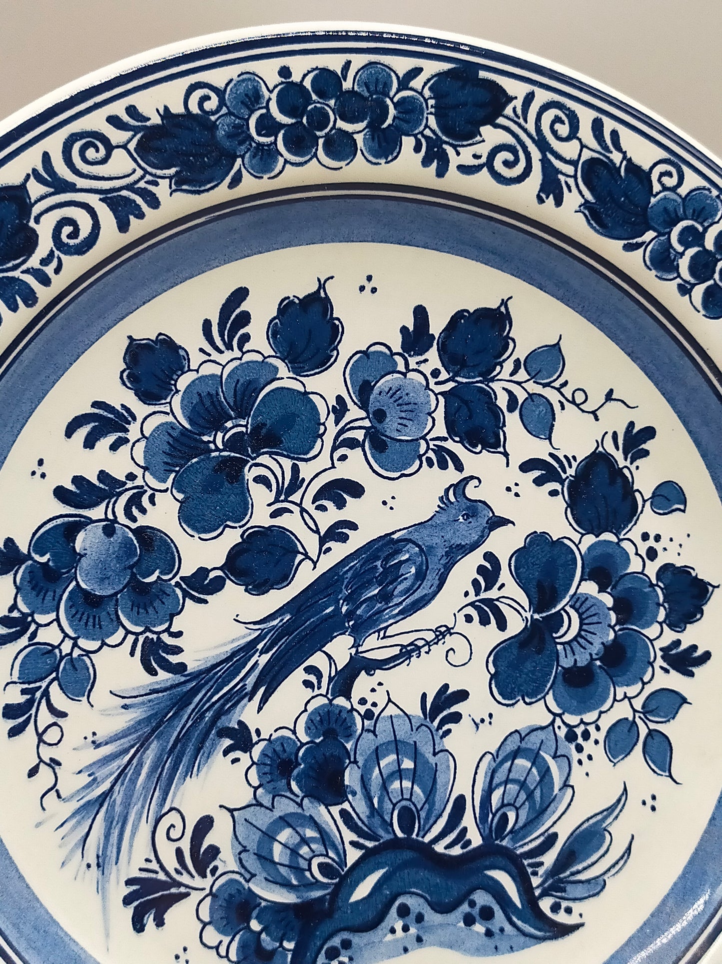 Zwei Delft Wandteller Klassisch Blau-Weiß