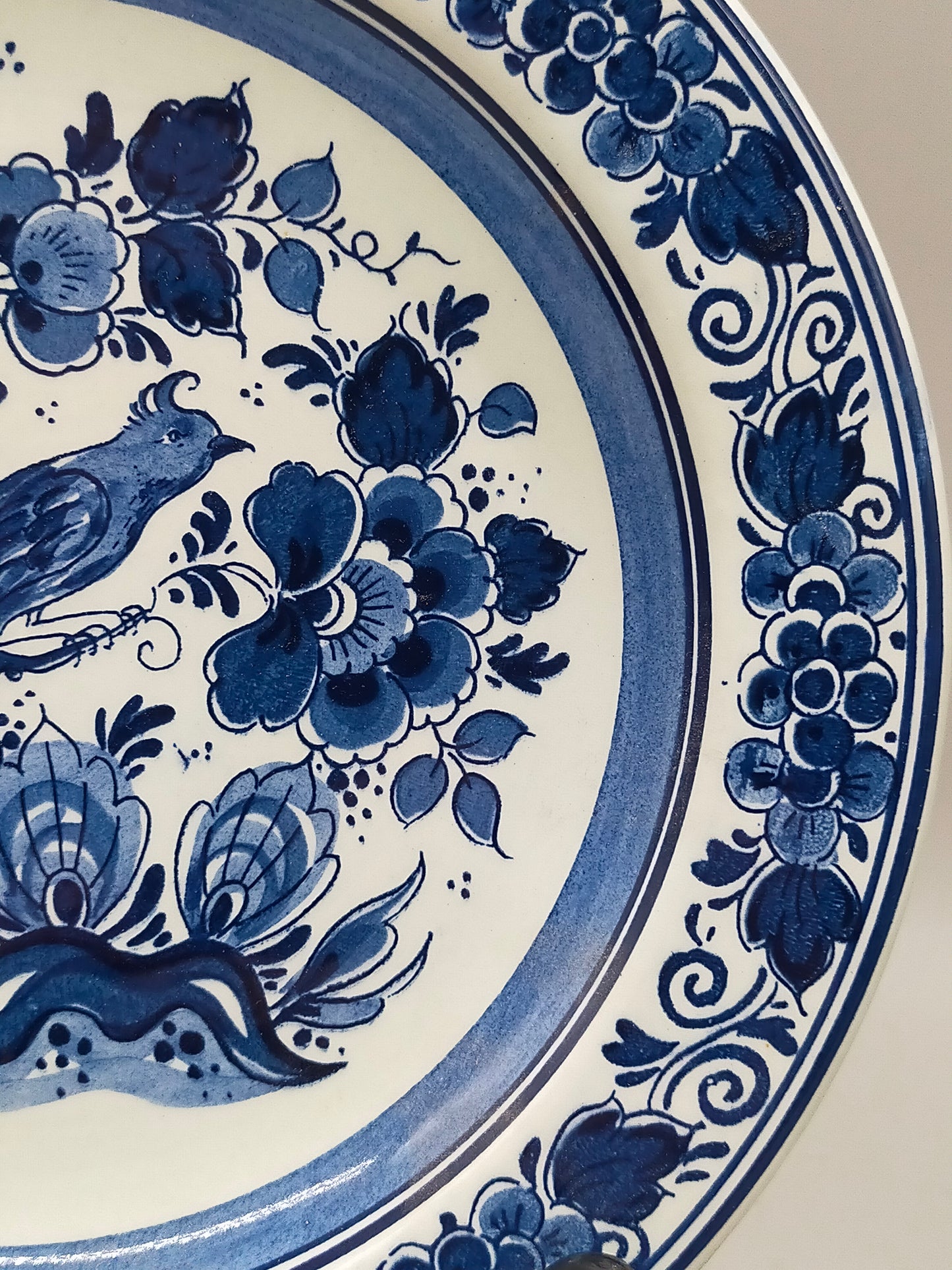 Zwei Delft Wandteller Klassisch Blau-Weiß