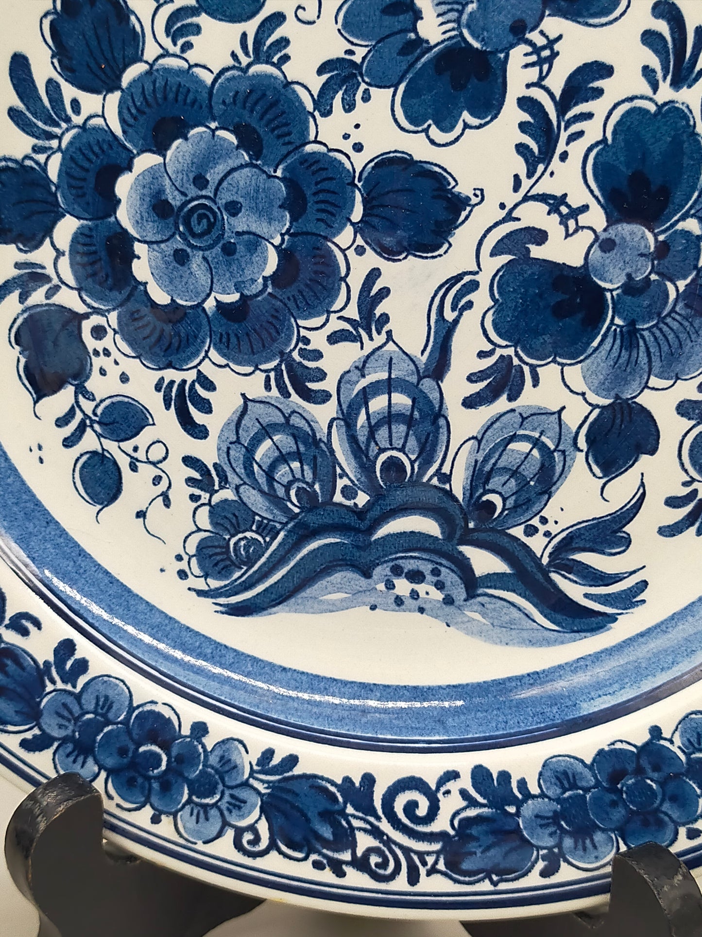 Zwei Delft Wandteller Klassisch Blau-Weiß