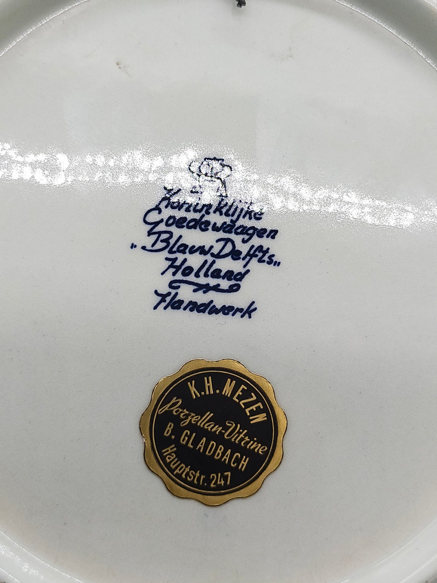 Zwei Delft Wandteller Klassisch Blau-Weiß