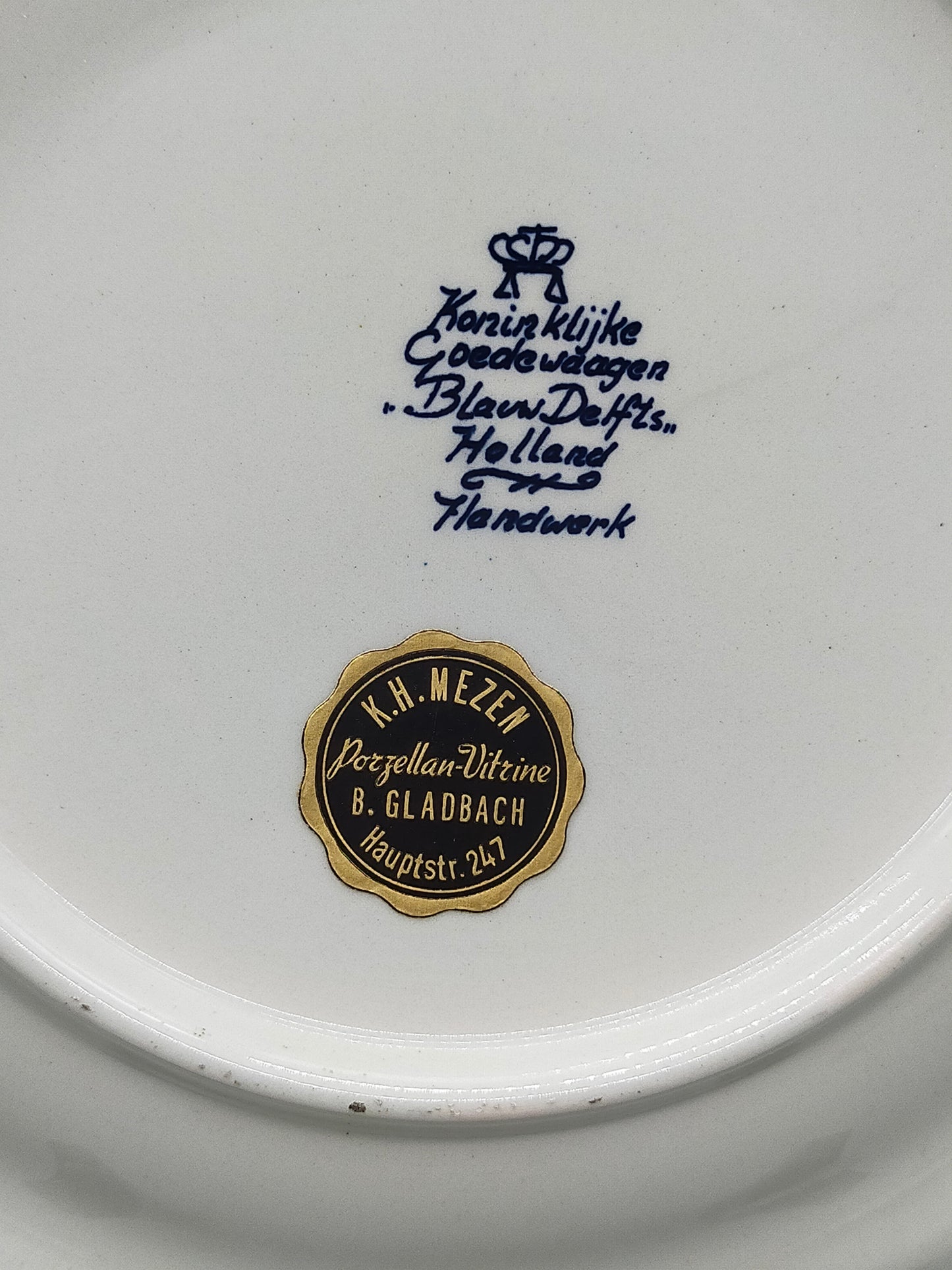 Zwei Delft Wandteller Klassisch Blau-Weiß