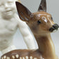 Hutschenreuther Porzellanfigur Putto mit Reh Karl Tutter Kunstabteilung