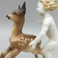 Hutschenreuther Porzellanfigur Putto mit Reh Karl Tutter Kunstabteilung