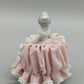 Dresdner Porzellan Figur – Elegante Dame im rosa Spitzenkleid