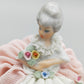 Dresdner Porzellan Figur – Elegante Dame im rosa Spitzenkleid