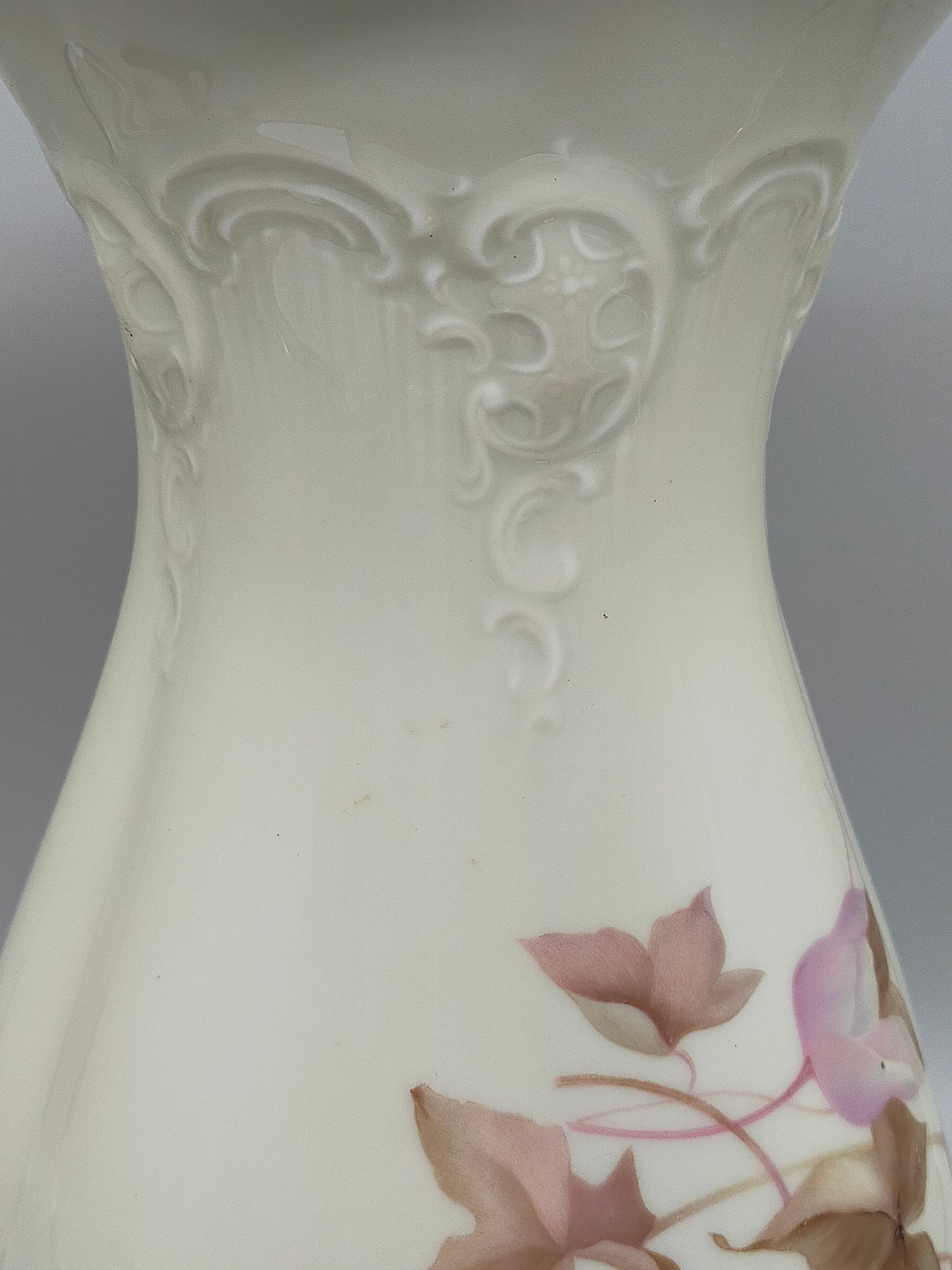 Elegante Rosenthal Moliere Porzellan Vase Blumendekor & Goldrand