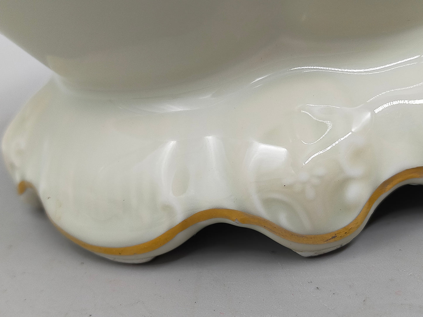 Elegante Rosenthal Moliere Porzellan Vase Blumendekor & Goldrand