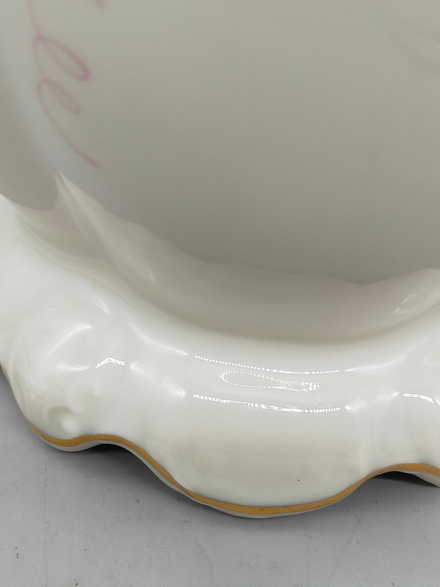 Elegante Rosenthal Moliere Porzellan Vase Blumendekor & Goldrand