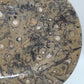 Fossilien Servierplatte aus Stein Ovale Dekoschale mit Ammoniten