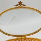 Antike Vintage Schmuckschatulle mit Glasdeckel und Rosen-Dekor
