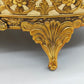 Antike Vintage Schmuckschatulle mit Glasdeckel und Rosen-Dekor