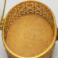 Antike Vintage Schmuckschatulle mit Glasdeckel und Rosen-Dekor