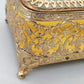 Antike Ormolu Schmuckschatulle mit Glasdeckel und Rosen-Dekor