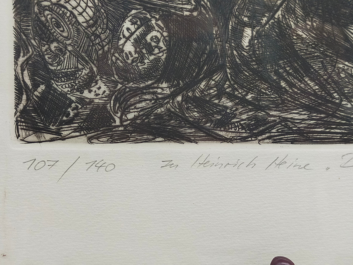 Sighard Gille (1989) Radierung Zu Heinrich Heine, Deutschland