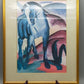 Deutsche Schule (XX) – Blaues Pferd nach Franz Marc Kunstdruck