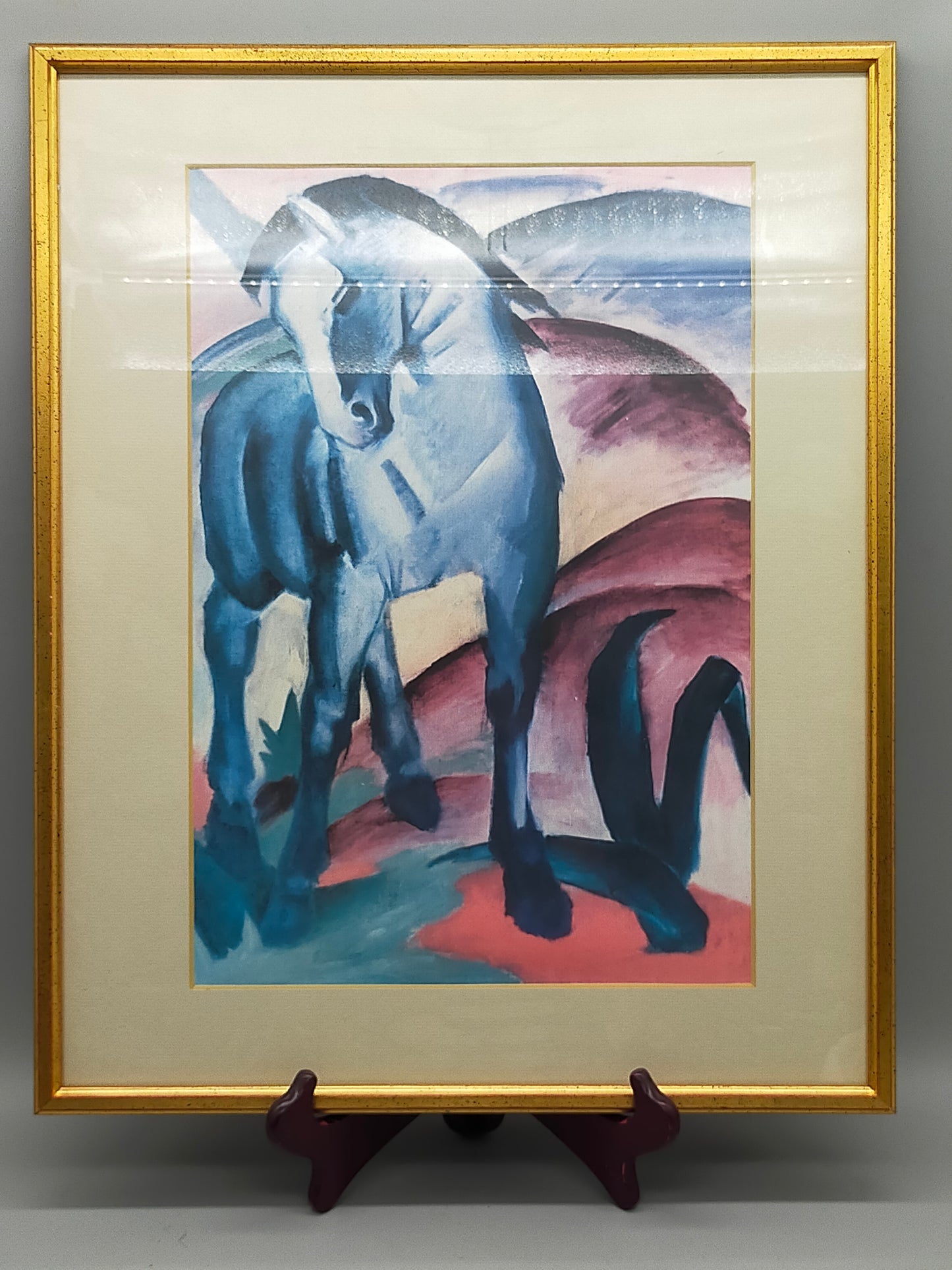 Deutsche Schule (XX) – Blaues Pferd nach Franz Marc Kunstdruck