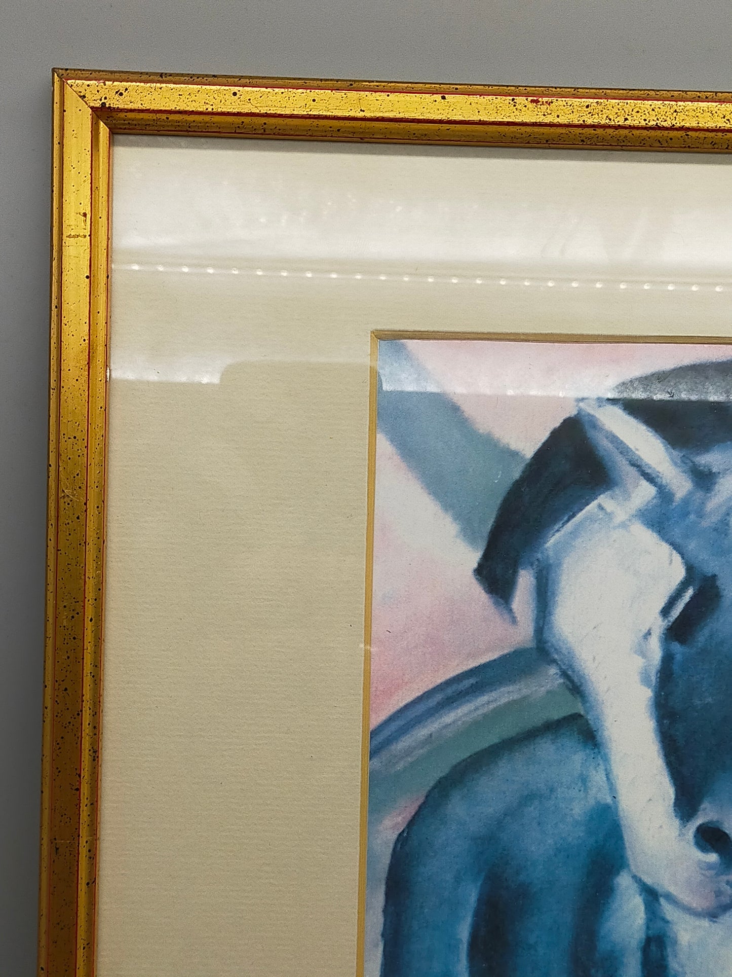 Deutsche Schule (XX) – Blaues Pferd nach Franz Marc Kunstdruck