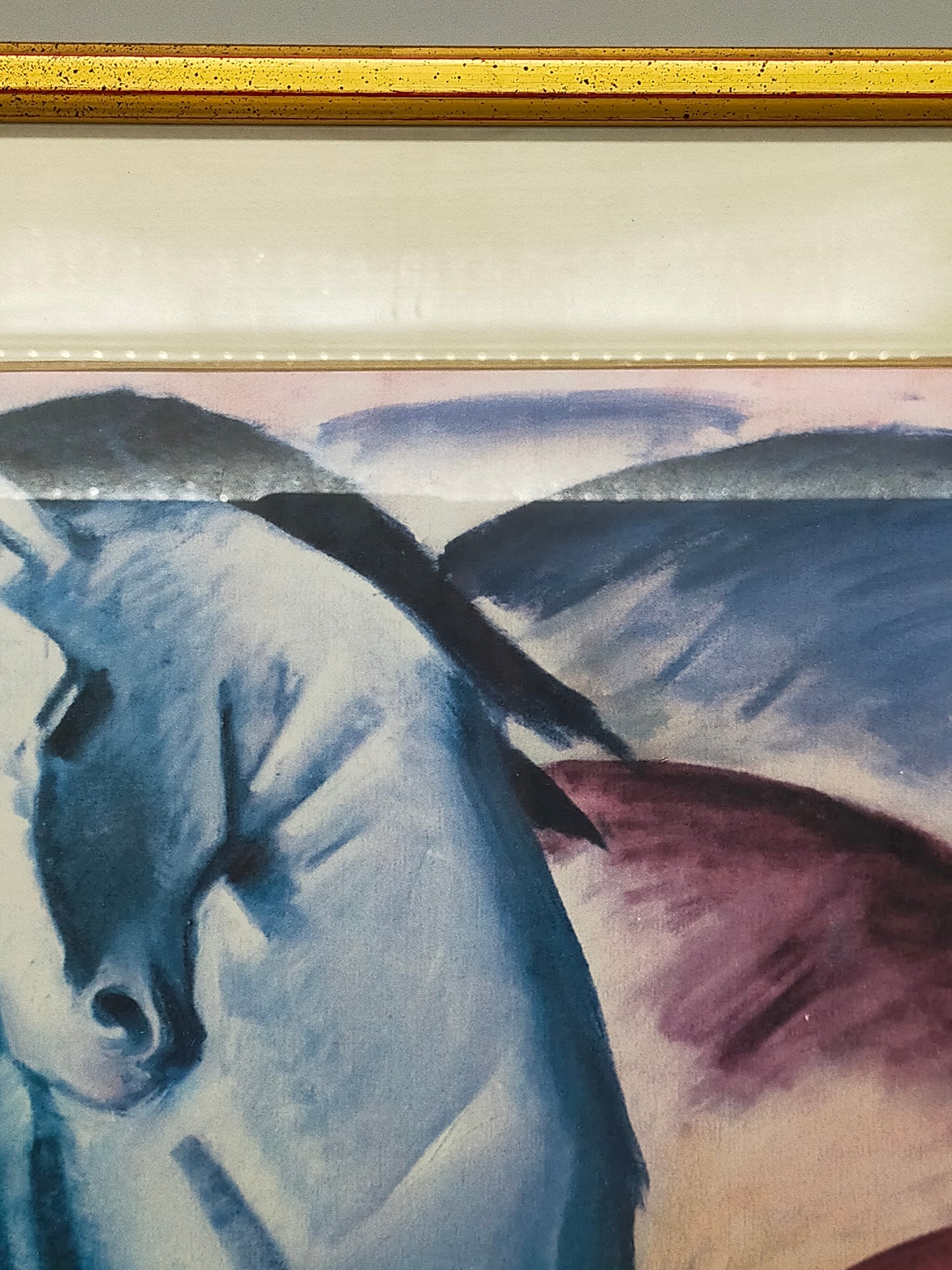 Deutsche Schule (XX) – Blaues Pferd nach Franz Marc Kunstdruck
