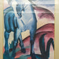 Deutsche Schule (XX) – Blaues Pferd nach Franz Marc Kunstdruck