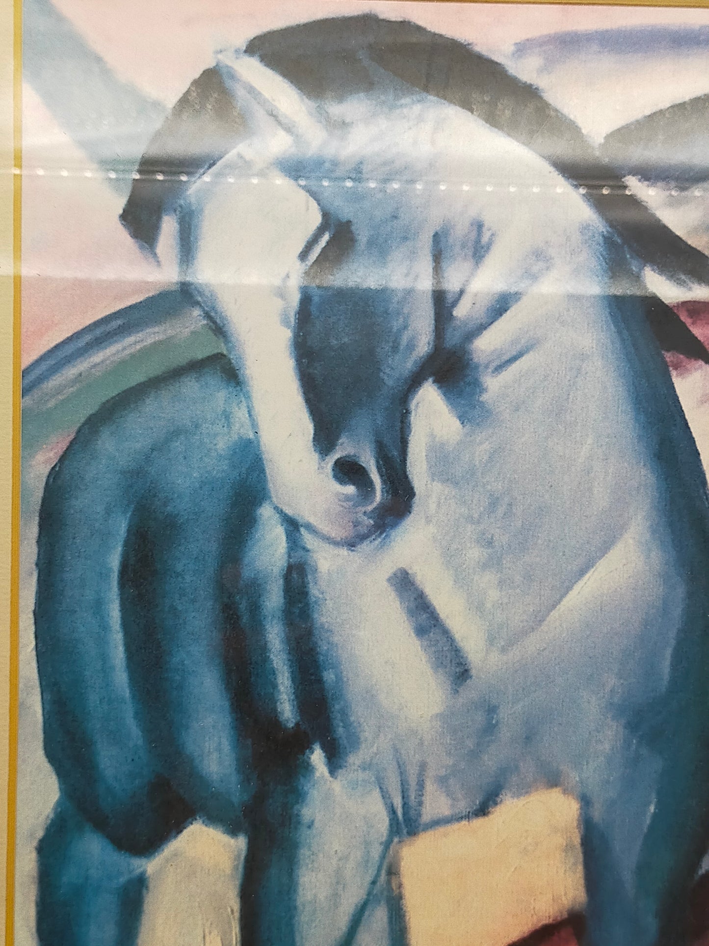 Deutsche Schule (XX) – Blaues Pferd nach Franz Marc Kunstdruck