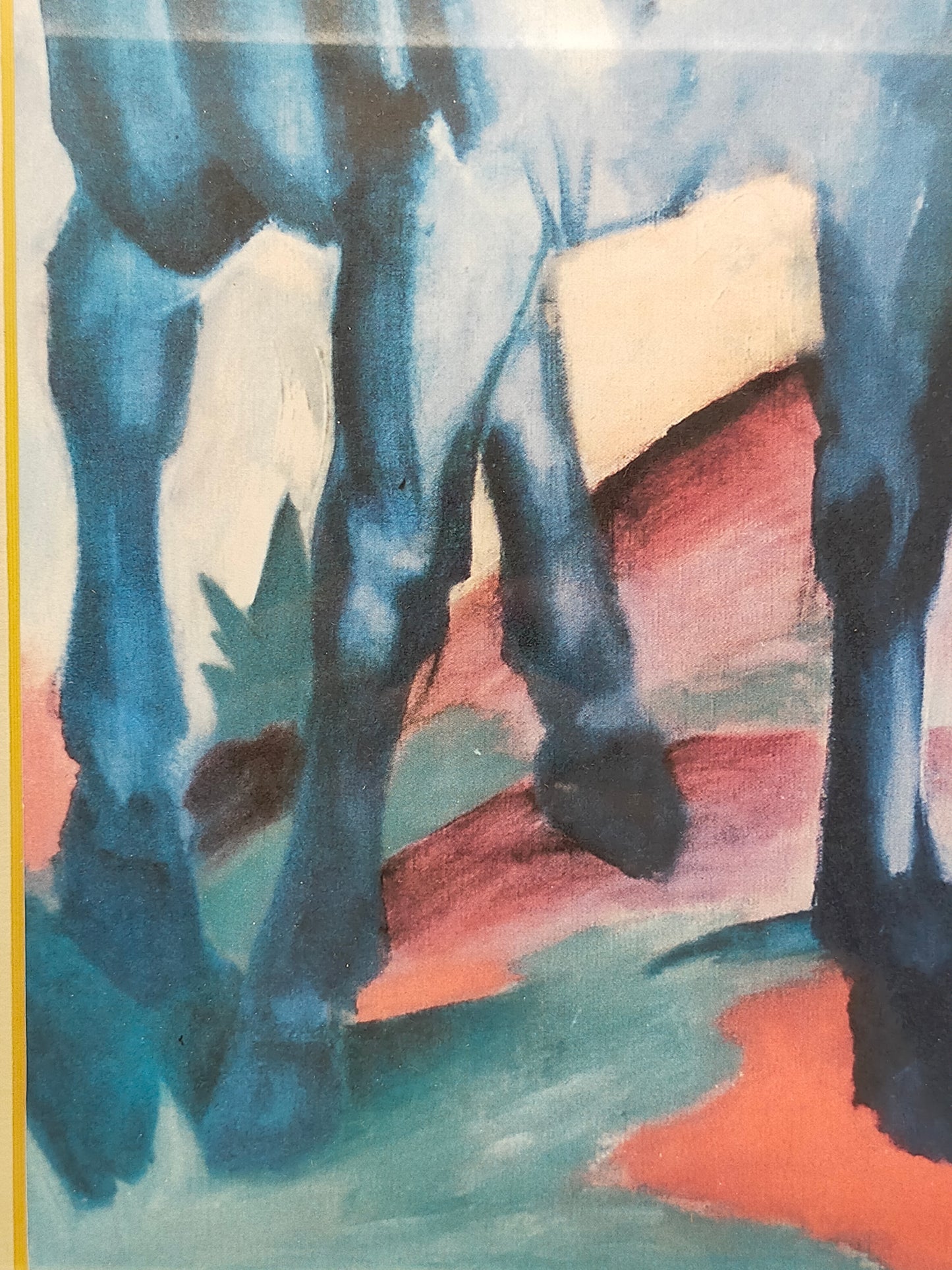 Deutsche Schule (XX) – Blaues Pferd nach Franz Marc Kunstdruck