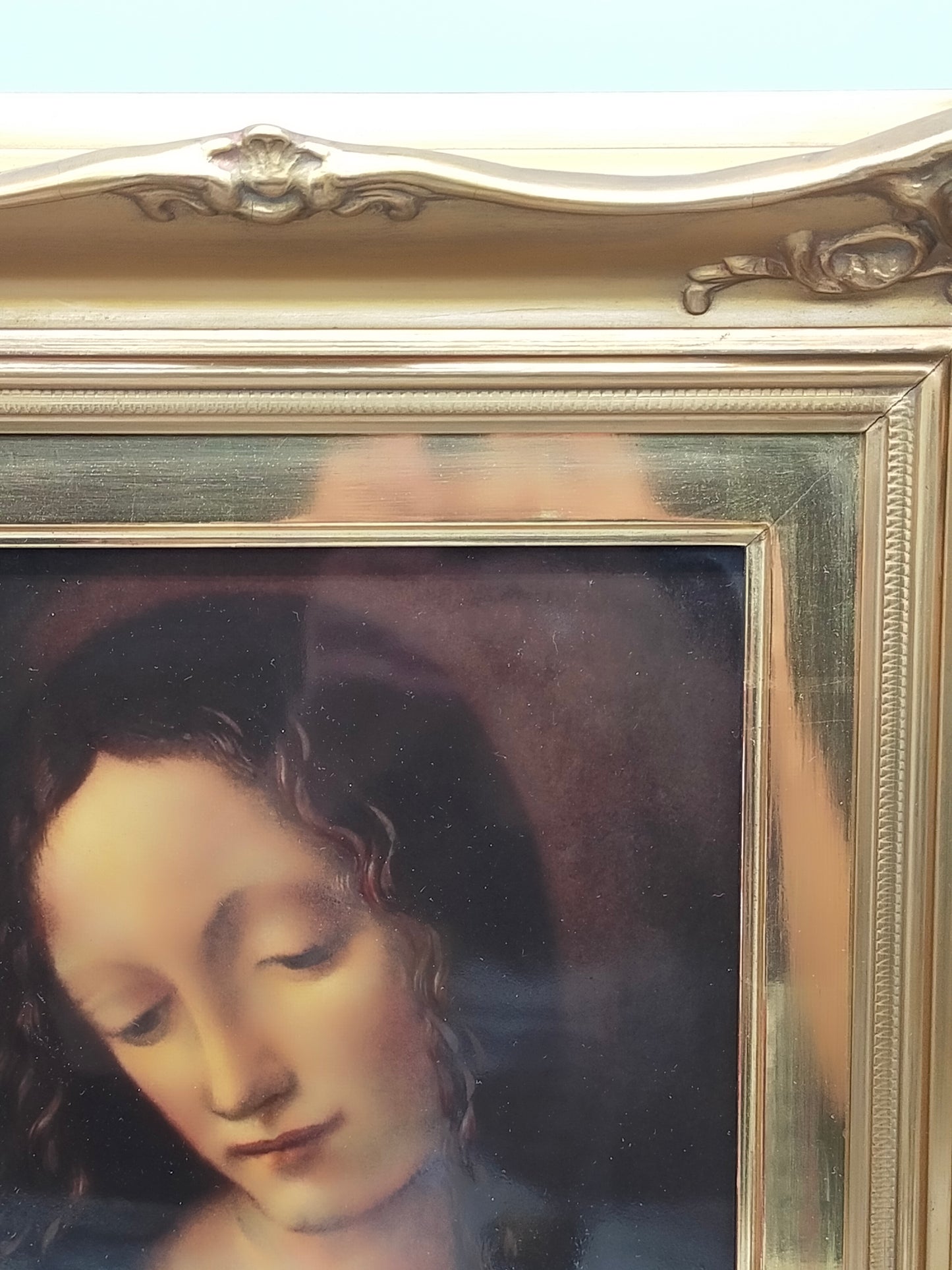 Rosenthal Porzellanbild – Madonna von Leonardo da Vinci – Gerahmt