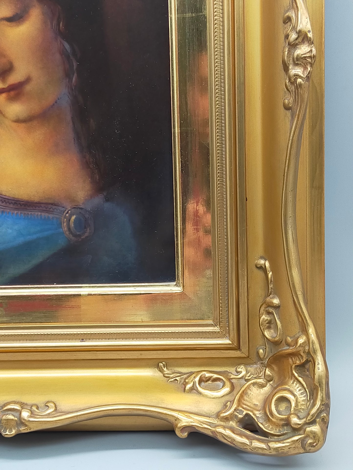 Rosenthal Porzellanbild – Madonna von Leonardo da Vinci – Gerahmt