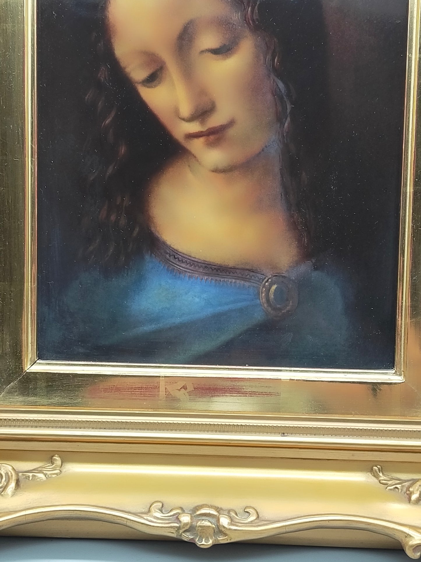 Rosenthal Porzellanbild – Madonna von Leonardo da Vinci – Gerahmt